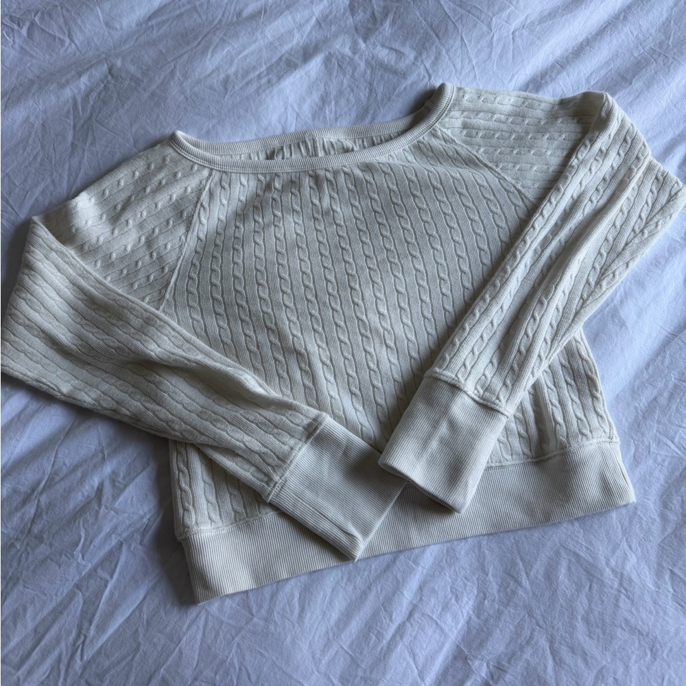 Free people Cable Knit long sleeve tee